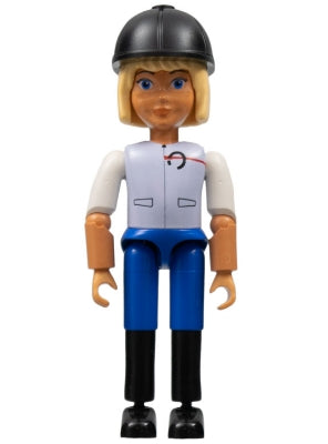 Preowned LEGO® Minifigure – Belville belvfemale69a Belville Female Light Violet Top w/White