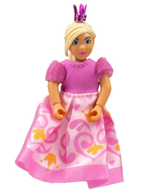 Preowned LEGO® Minifigure – Belville belvfemale71b Belville Female Girl Bright Pink Top Mag