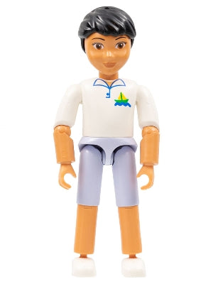 Preowned LEGO® Minifigure – Belville belvmale09 Belville Male Light Blue Shorts White Shirt