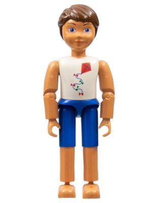 Preowned LEGO® Minifigure – Belville belvmale10 Belville Male Blue Shorts White Shirt w/Kit