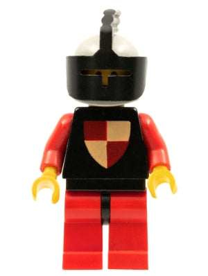 Preowned LEGO® Minifigure – Castle cas007 Classic Knights Tournament Knight Black Red Legs