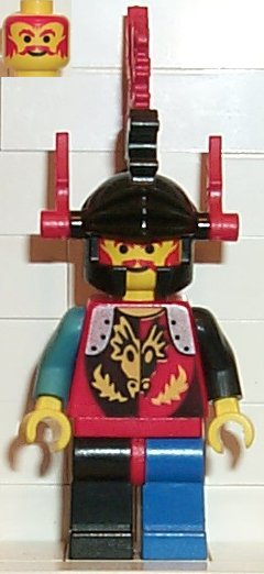 Preowned LEGO® Minifigure – Castle cas011 Dragon Knights Dragon Master Red Plumes