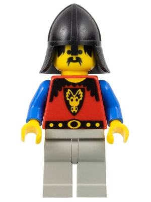 Preowned LEGO® Minifigure – Castle cas014 Dragon Knights Knight 1 Light Gray Legs Black Nec