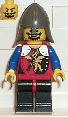 Preowned LEGO® Minifigure – Castle cas016 Dragon Knights Knight 2 Black Legs w/Red Hips Dar