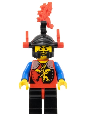 Preowned LEGO® Minifigure – Castle cas017a Dragon Knights Knight 2 Black Legs w/Red Hips Bl