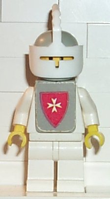 Preowned LEGO® Minifigure – Castle cas083s Classic Yellow Castle Knight White Cavalry w/Ves