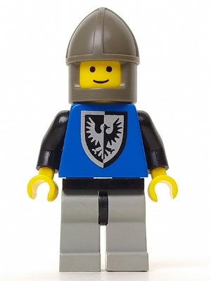 Preowned LEGO® Minifigure – Castle cas102 Black Falcon Light Gray Legs w/Black Hips Dark Gr