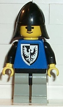 Preowned LEGO® Minifigure – Castle cas103 Black Falcon Light Gray Legs w/Black Hips Black N
