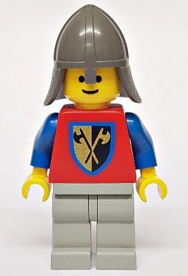 Preowned LEGO® Minifigure – Castle cas109 Crusader Axe Light Gray Legs Dark Gray Neck-Prote