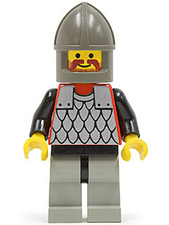 Preowned LEGO® Minifigure – Castle cas157 Scale Mail Red w/Black Arms Light Gray Legs w/Bla