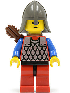 Preowned LEGO® Minifigure – Castle cas165a Scale Mail Red w/Blue Arms Red Legs w/Black Hips