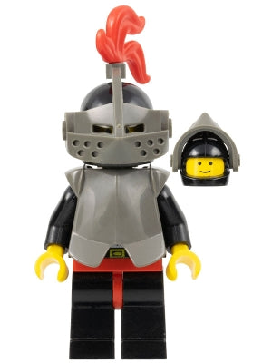 Preowned LEGO® Minifigure – Castle cas172 Breastplate Armor over Black Black Helmet Dark Gr