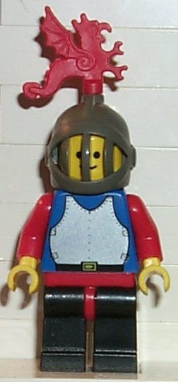 Preowned LEGO® Minifigure – Castle cas179 Breastplate Blue w/Red Arms Black Legs w/Red Hips