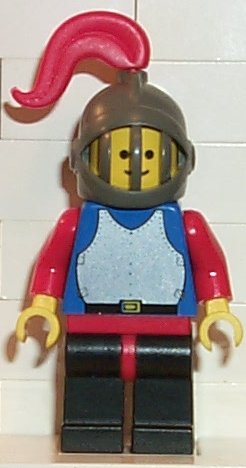 Preowned LEGO® Minifigure – Castle cas186 Breastplate Blue w/Red Arms Black Legs w/Red Hips
