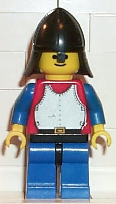 Preowned LEGO® Minifigure – Castle cas198 Breastplate Red w/Blue Arms Blue Legs w/Black Hip