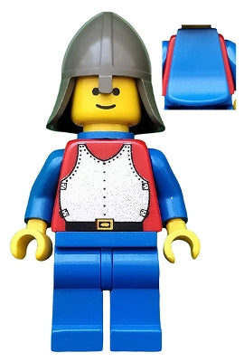 Preowned LEGO® Minifigure – Castle cas201 Breastplate Red w/Blue Arms Blue Legs Dark Gray N