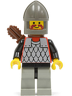 Preowned LEGO® Minifigure – Castle cas235 Scale Mail Red w/Black Arms Light Gray Legs w/Bla