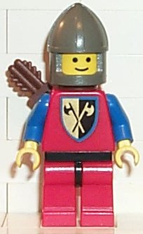 Preowned LEGO® Minifigure – Castle cas238 Crusader Axe Red Legs w/Black Hips Dark Gray Chin