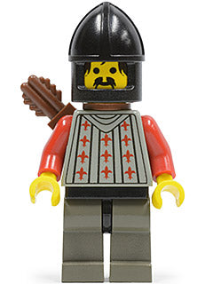 Preowned LEGO® Minifigure – Castle cas244 Fright Knights Knight 2 Black Chin-Guard Quiver