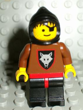 Preowned LEGO® Minifigure – Castle cas255 Wolfpack Eye Patch Brown Arms and Black Legs Blac