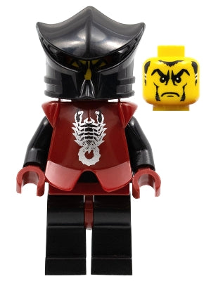 Preowned LEGO® Minifigure – Castle cas270 Knights Kingdom II Shadow Knight Vladek Dark Red