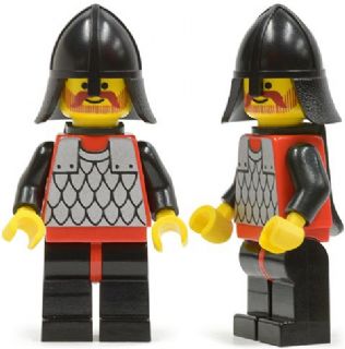 Preowned LEGO® Minifigure – Castle cas318 Scale Mail Red w/Black Arms Black Legs w/Red Hips