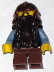 Preowned LEGO® Minifigure – Castle cas389 Fantasy Era Dwarf Dark Brown Beard Copper Helmet