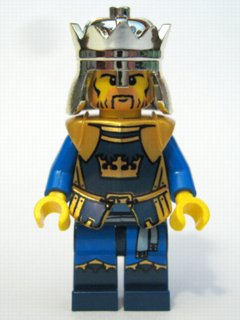 Preowned LEGO® Minifigure – Castle cas422 Fantasy Era Crown King No Cape Printed Legs