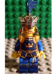 Preowned LEGO® Minifigure – Castle cas425 Fantasy Era Crown King No Cape Printed Legs Dark