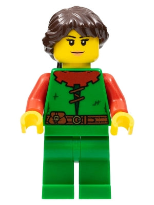 Preowned LEGO® Minifigure – Castle cas558 Forestwoman Red Ponytail