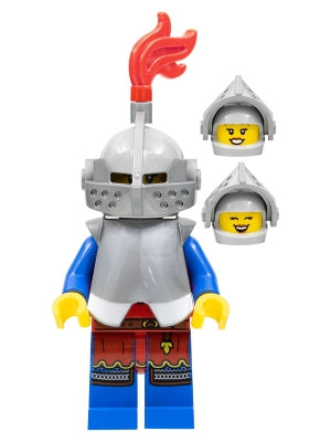 Preowned LEGO® Minifigure – Castle cas559 Lion Knight Female Light Bluish Gray Helmet Flat