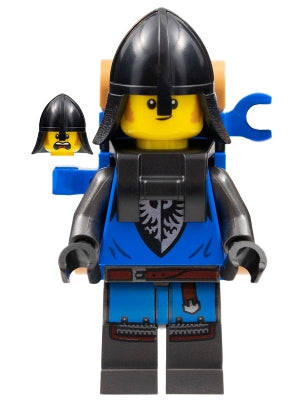Preowned LEGO® Minifigure – Castle cas574 Black Falcon Male Pearl Dark Gray Detailed Legs B