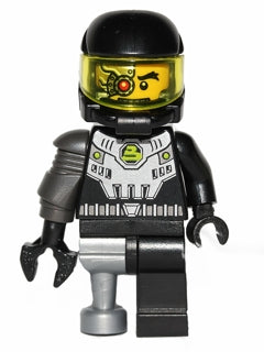 Preowned LEGO® Minifigure – Minifigures col038a Space Villain Flat Silver Pirate Peg Leg