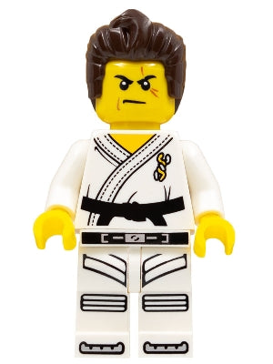 Preowned LEGO® Minifigure – Minifigures col262 Warrior Male Karate Dress w/Black Belt Dark
