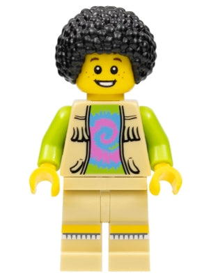 Preowned LEGO® Minifigure – Minifigures col266 Musician Male Vest w/Fringe over Lime Top w/