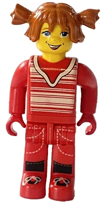 Preowned LEGO® Minifigure – 4 Juniors cre010 Tina Red Torso and Red Legs