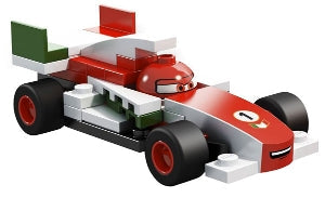 Preowned LEGO® Minifigure – Cars crs084 Francesco Bernoulli Red 2 x 8 Plate