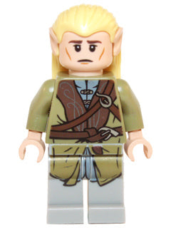 Preowned LEGO® Minifigure – Dimensions dim008 Legolas Olive Green Robe Short Cheek Lines