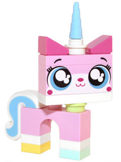 Preowned LEGO® Minifigure – Dimensions dim010 Unikitty Wide Eyes Raised Eyebrows Closed Mou