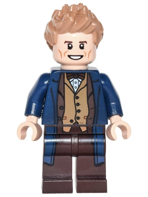 Preowned LEGO® Minifigure – Dimensions dim034 NEWt Scamander Dark Blue Trench Coat Dark Tan