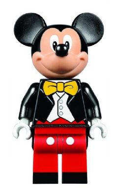 Preowned LEGO® Minifigure – Disney dis019 Mickey Mouse Black Tuxedo Jacket Yellow Bow Tie