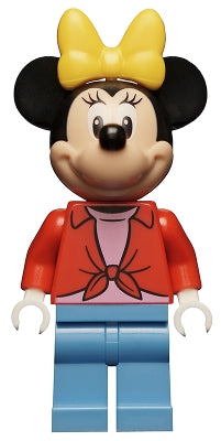 Preowned LEGO® Minifigure – Disney dis073 Minnie Mouse Red Open Shirt