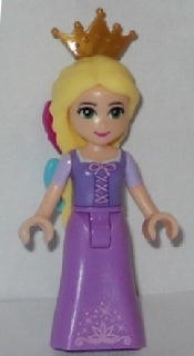 Preowned LEGO® Minifigure – Disney dp006 Rapunzel Mini Doll Magenta and Medium Azure Bows P
