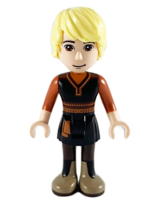 Preowned LEGO® Minifigure – Disney dp072 Kristoff Black Tunic Dark Orange Shirt Dark Tan Bo