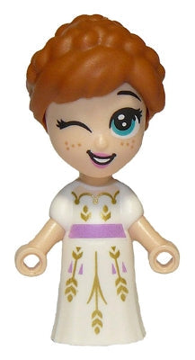 Preowned LEGO® Minifigure – Disney dp084 Anna Micro Doll White Dress