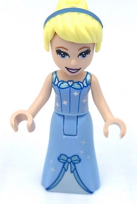 Preowned LEGO® Minifigure – Disney dp095a Cinderella Dress w/Stars and Bow Thick Hinge