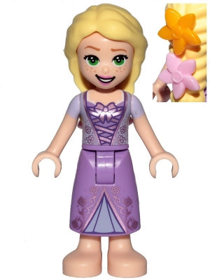 Preowned LEGO® Minifigure – Disney dp107 Rapunzel Mini Doll Bright Light Orange and Bright
