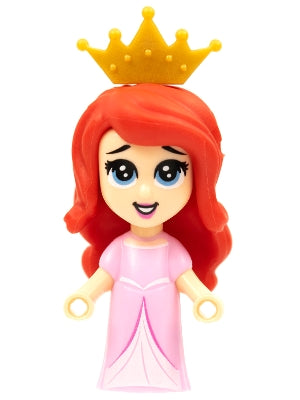 Preowned LEGO® Minifigure – Disney dp125 Ariel Human (Light Nougat) Micro Doll Bright Pink