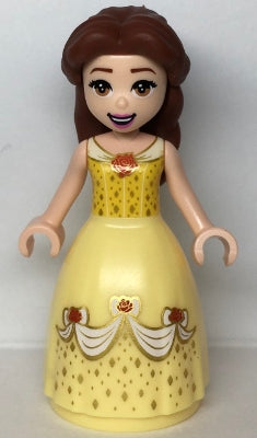 Preowned LEGO® Minifigure – Disney dp127 Belle Dress w/Red Roses no Sleeves
