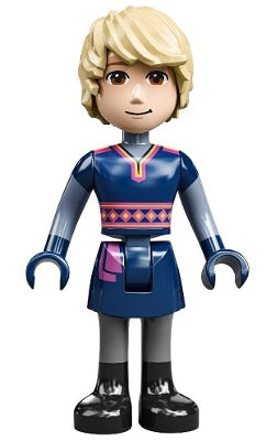 Preowned LEGO® Minifigure – Disney dp137 Kristoff Dark Blue Tunic Black Boots and Sand Blue